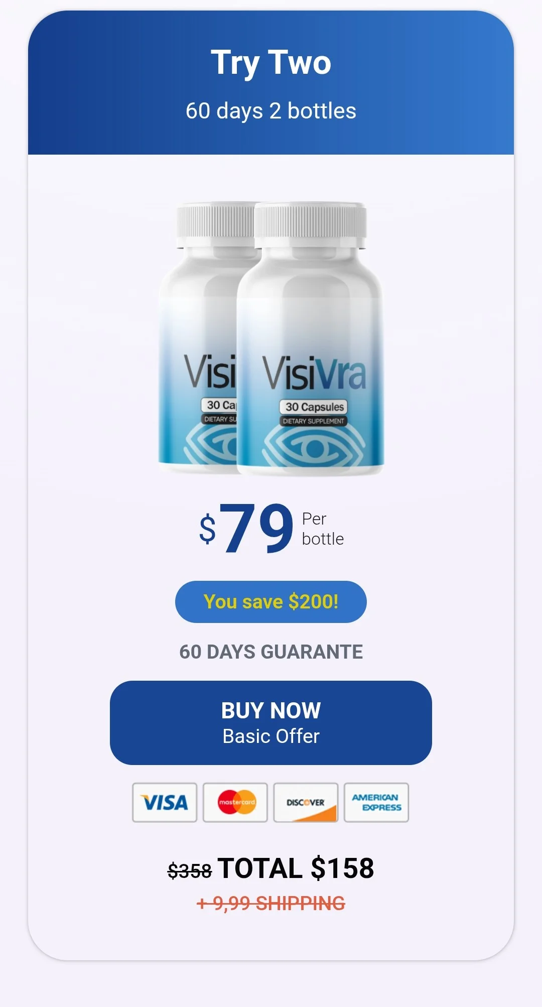 VisiVra™ 2 bottles pricing